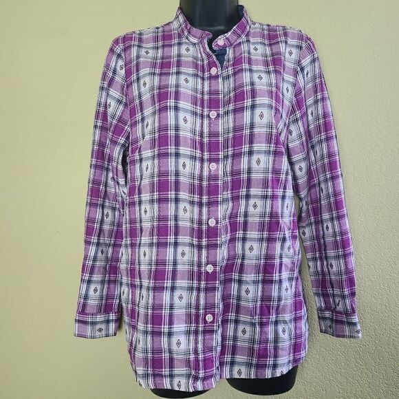 Scandia Woods Purple Button Down - Picture 1 of 10